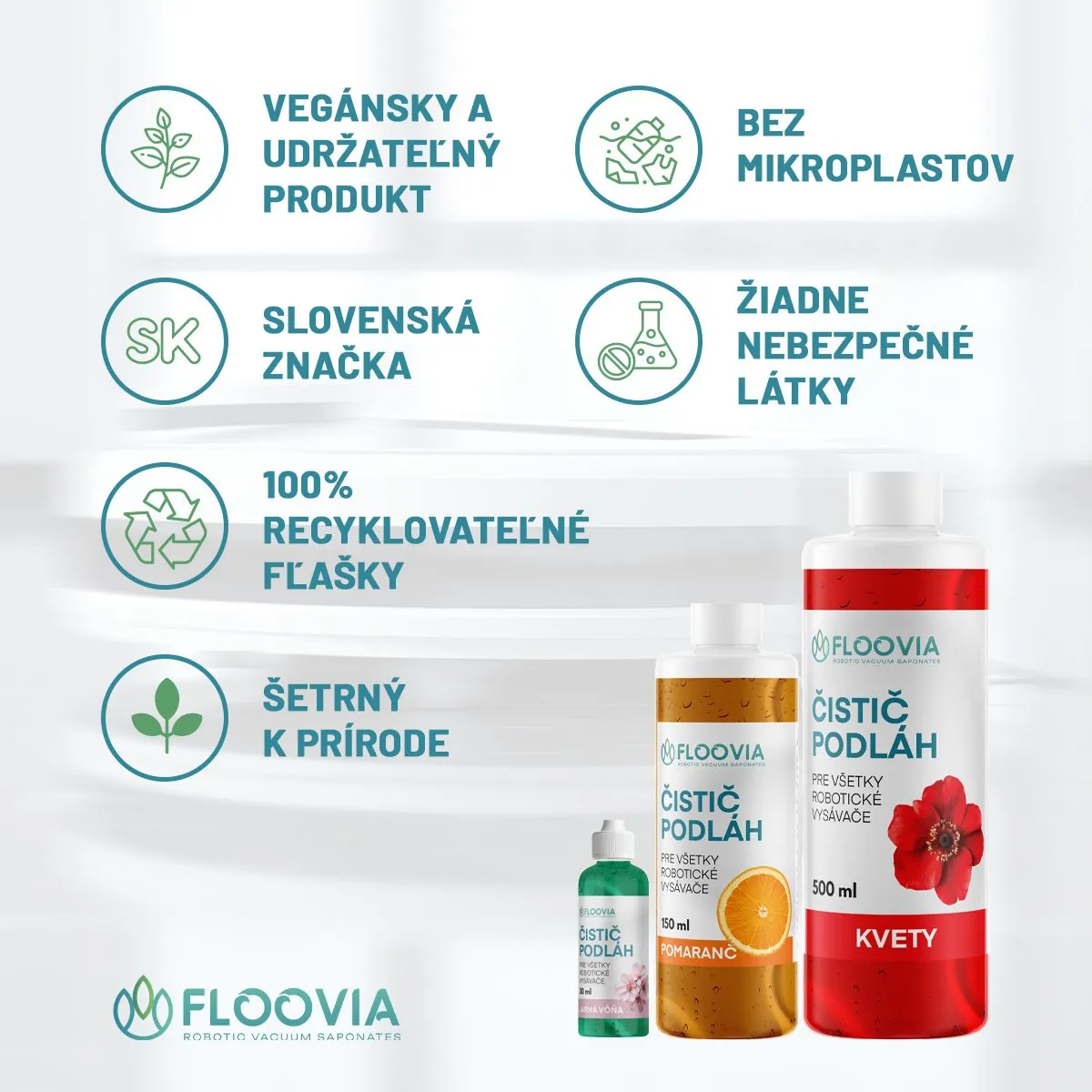 Čistiaci prostriedok do robotického vysávača Floovia, jarná vôňa — obrázok 5