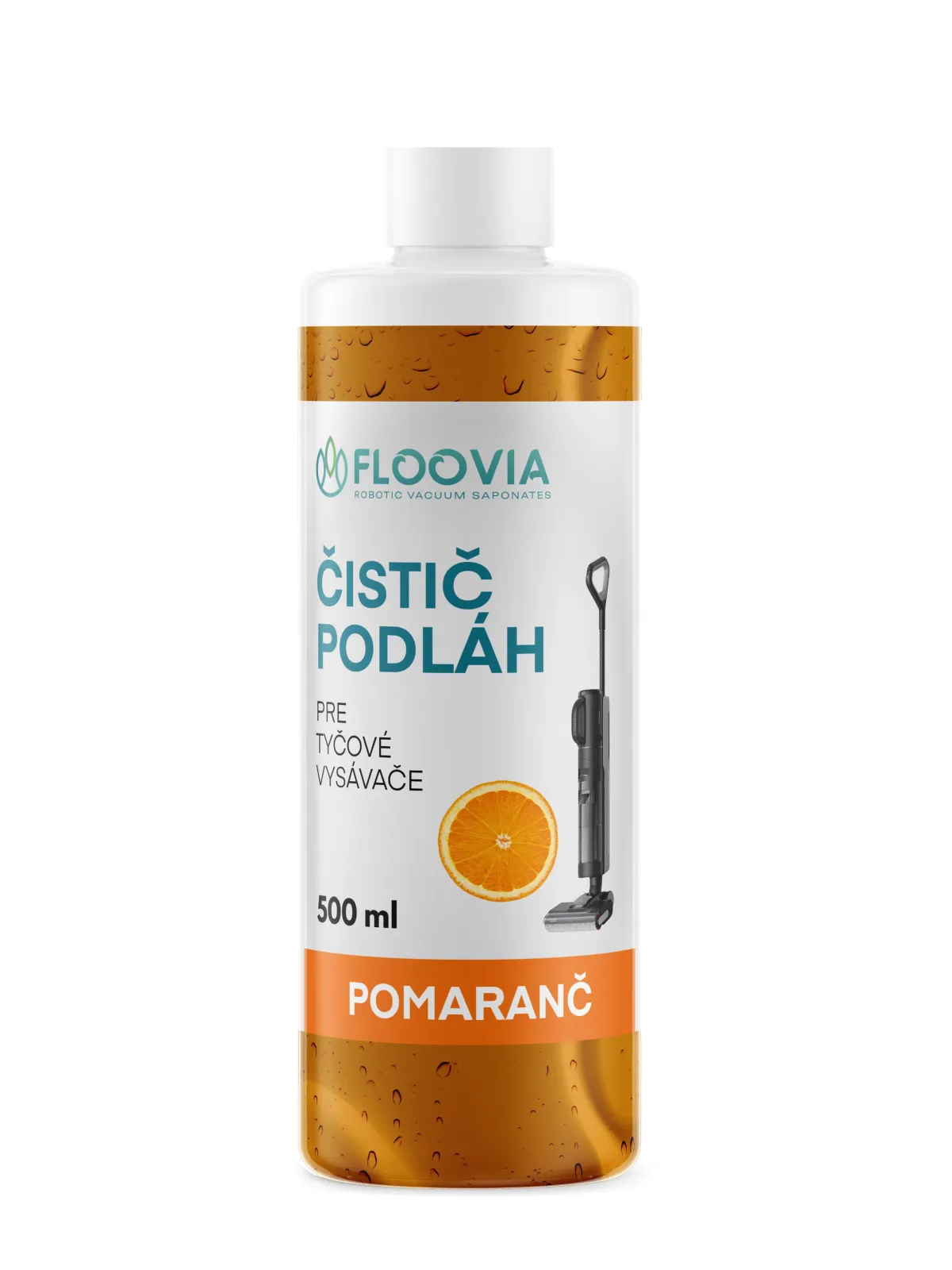 Čistiaci prostriedok do tyčového vysávača s mopom Floovia, pomarančová vôňa — obrázok 2