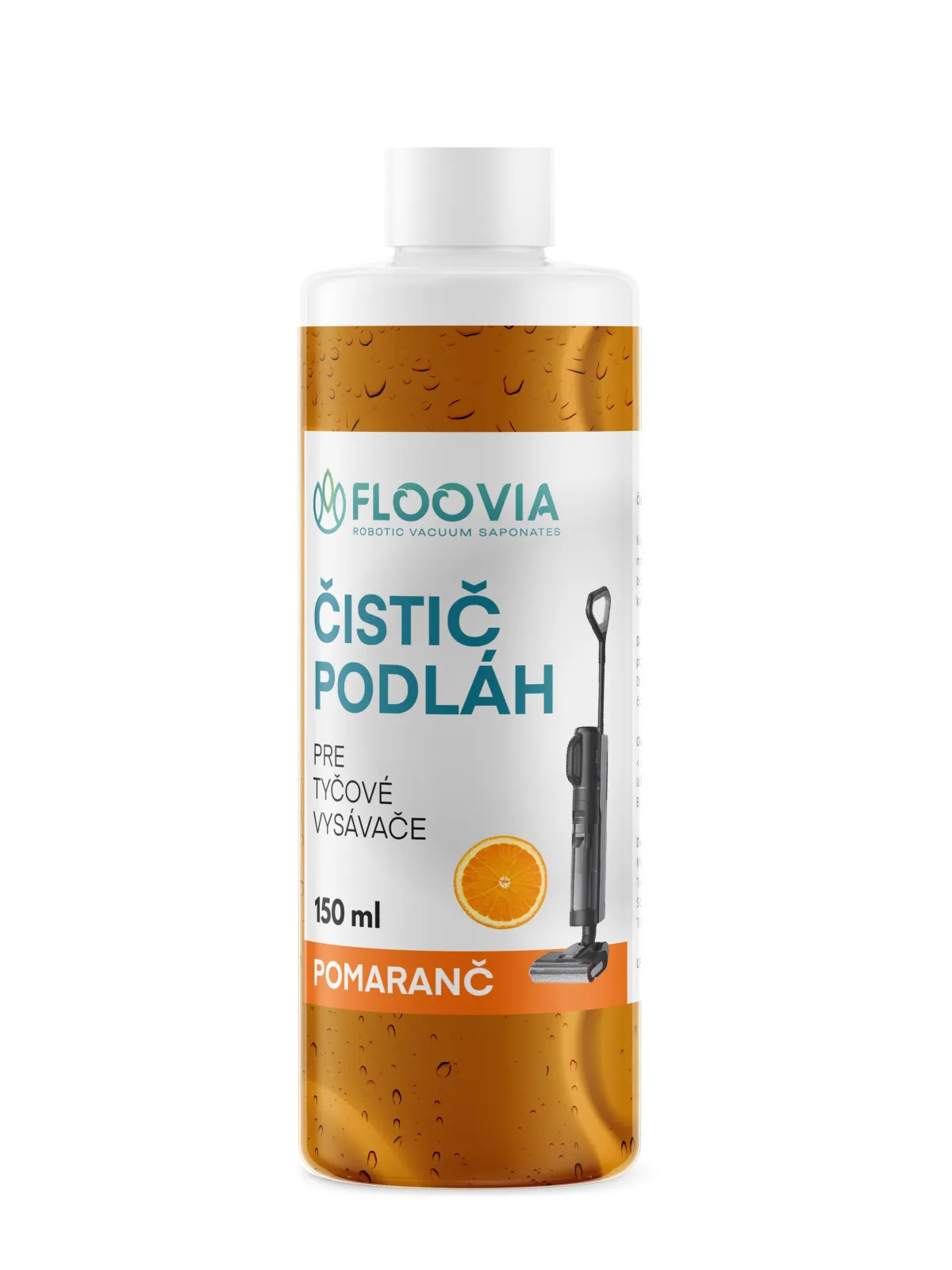 Čistiaci prostriedok do tyčového vysávača s mopom Floovia, pomarančová vôňa