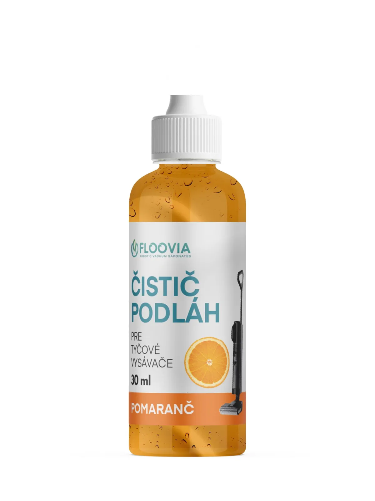 Čistiaci prostriedok do tyčového vysávača s mopom Floovia, pomarančová vôňa — obrázok 3